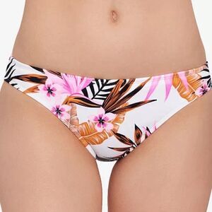 SALT + COVE Women's Tropic Time Printed Cinch-Back Bikini Bottoms, swimsuit S